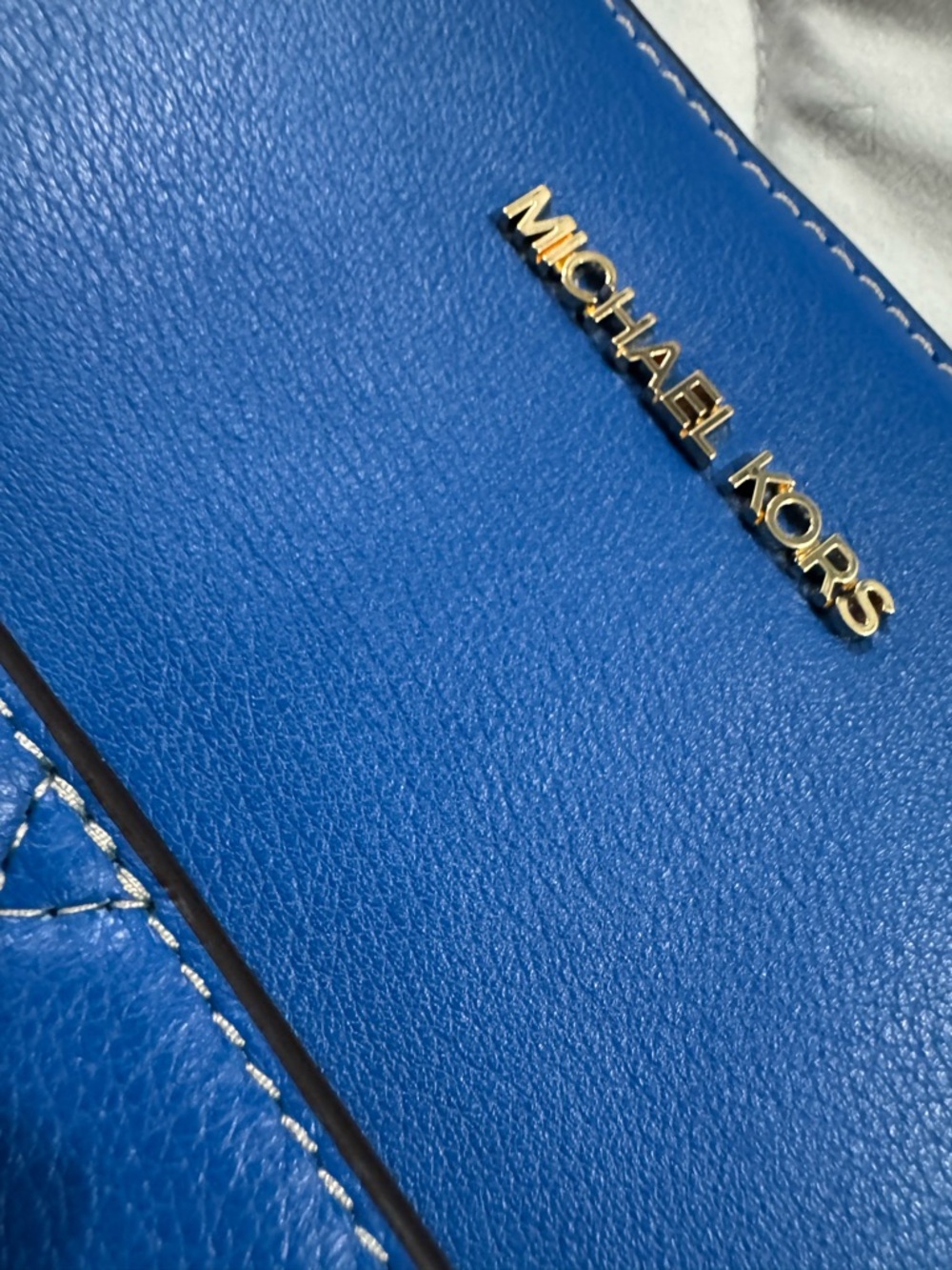 NWT Michael Kors Bedford Medium Pocket Tote Bag - River Blue Leather - Picture 5 of 7